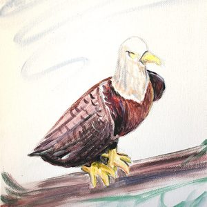 eagle-painted with acrylics-wall art-wall decor-home gift-painting